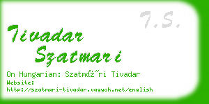 tivadar szatmari business card